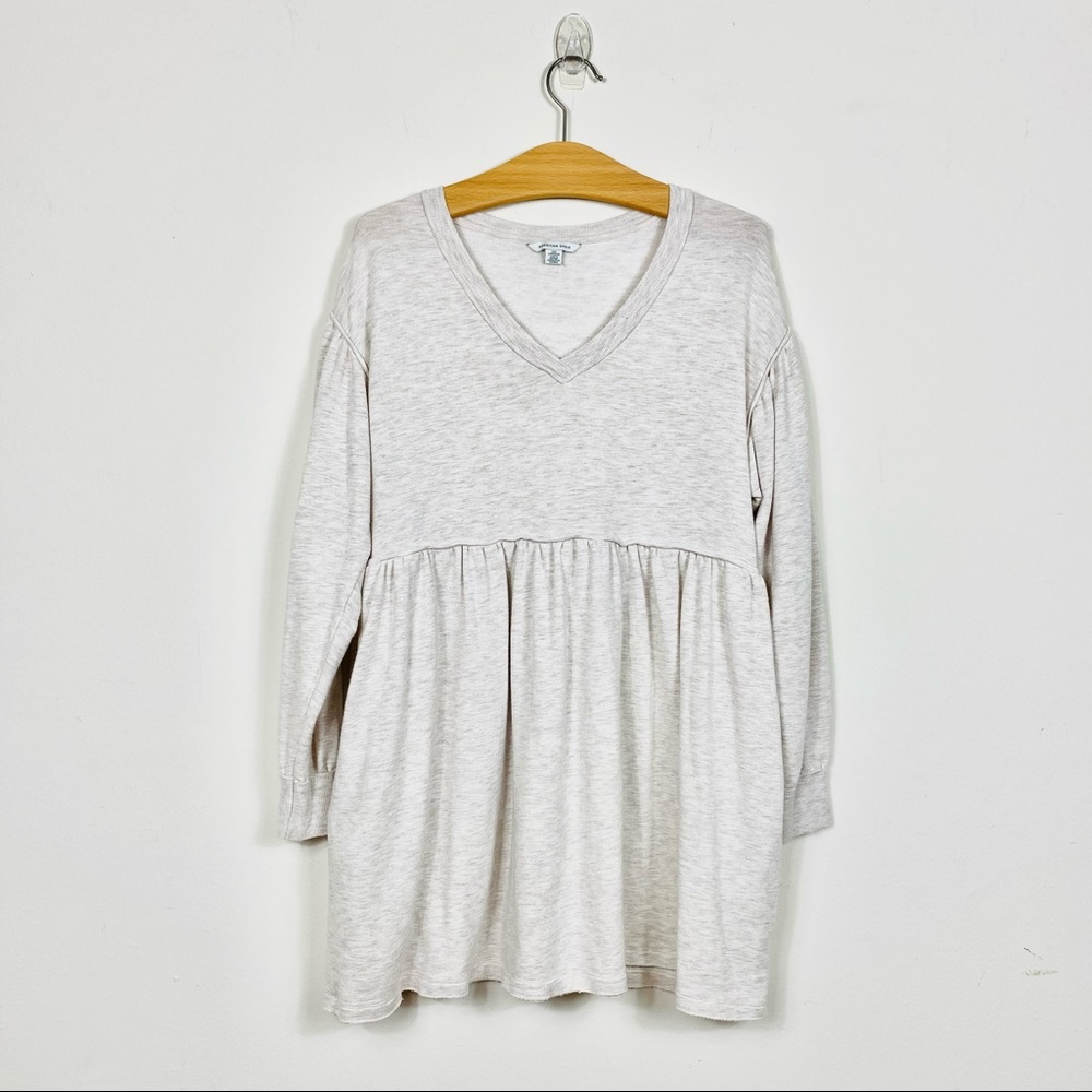 American Eagle Outfitters Cream Oversized Peplum Dress Size XXS